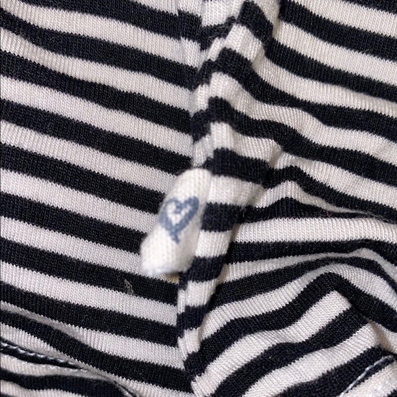 J+B Small Black White Stripe Pajamas Shorts Relaxed Fit Elastic Waistband - Picture 5 of 8